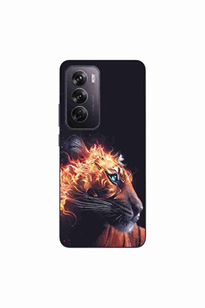 OEM Husa compatibila cu Oppo Reno12 Pro Silicon Gel Tpu Model Flameborn Tiger