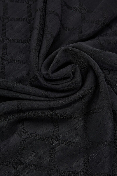 Valentino Orlandi Siena Logo Pattern Jacquard Shawl