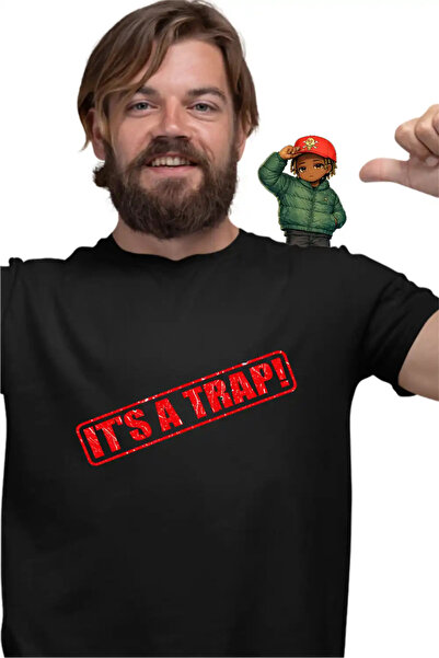 OEM Мъжка тениска  "It's a Trap " с щампа на Дон Толивър и Плейбой Карти