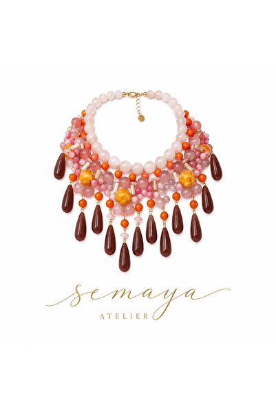 Semaya Atelier Mona Beaded Colorful Necklace