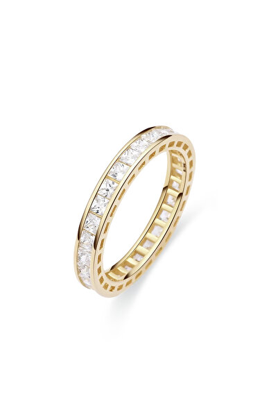 Lisa&Co. Inel Argint Laura 56 mm / Argint placat cu aur galben / Zircon
