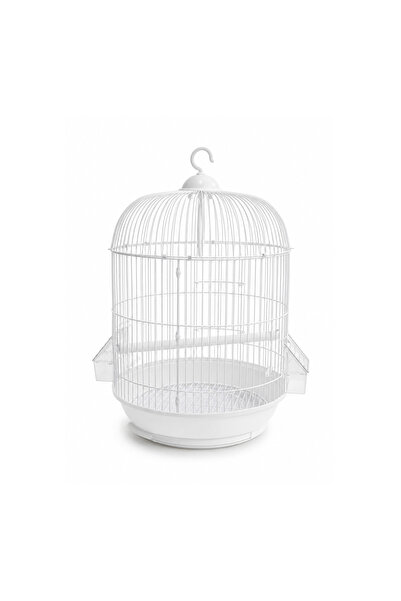 Dayang White Round Bird Cage 33x53cm Circular Dome Hanging Cage for Canary Fi...