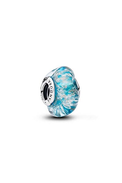 Pandora Turkuaz Murano Camı ve Sim Charm