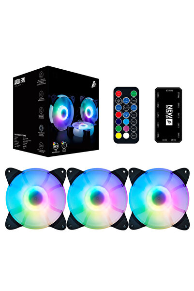 1stPlayer Set 3 ventilatoare 1stPlayer® Combo CC aRGB, controller si telecomanda