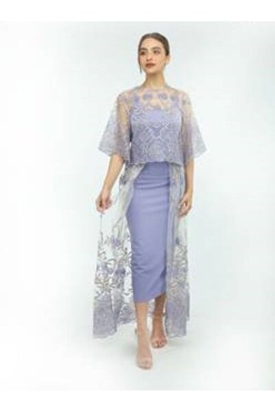 FIRST STYLE Taylor High-End Embroidered Tulle Set in Mauve