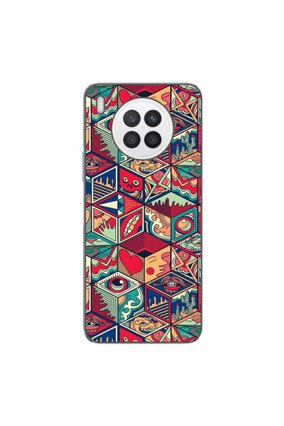 OEM Husa compatibila cu Huawei Nova 8i Silicon Gel Tpu Model Pop Art Geometric