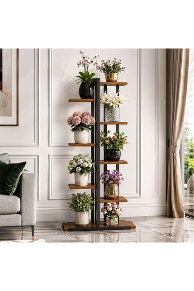 ECARLA Etajeră modernă cu 6 rafturi pentru flori și plante, 113x60x20 cm, sup...