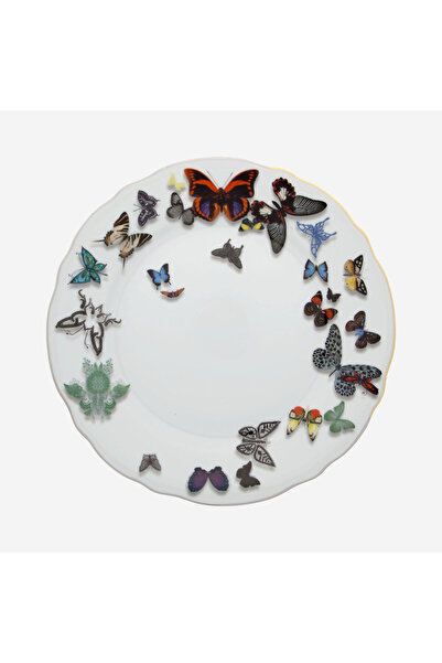 Vista Alegre Butterfly Parade by Christian Lacroix White Porcelain Dinner Pla...