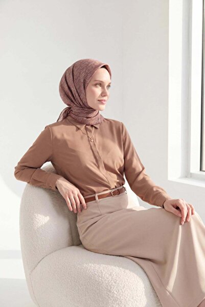 Silk Home Soft Eşarp Zincir Desen Pudra Vizon 90x90