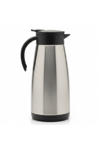 Borosil Stainless Steel Vacuum Tea Pot 1.5 Litre | Silver & Black