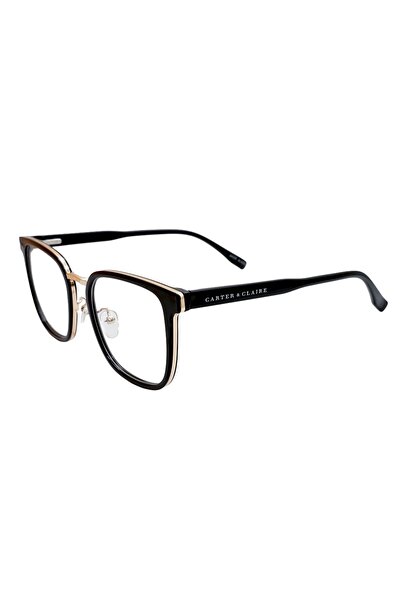CARTER & CLAIRE نظارات طبية سوداء ذهبية للجنسين