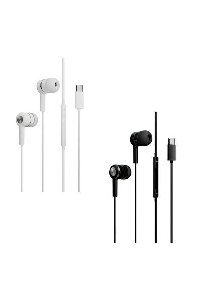 QVOLT Casti in-ear cu fir cu microfon, USB-C, 1.2m, 4944 - 1 bucata, culoare ...
