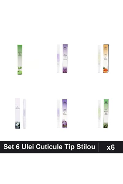 global fashion Set 6 Ulei Cuticule Tip Stilou - Mar Verde, Lavanda, Portocala...