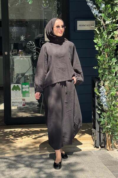 QOOQ STORE QOOQ Sasha Pantolonlu Takım 26SS205T Siyah