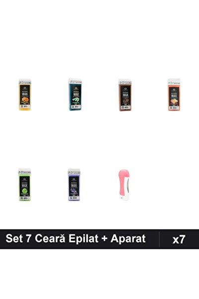 global fashion Set 7 Ceară Epilat Unică Folosință 100ml + Aparat - Miere, Alo...