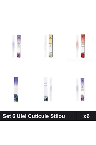 global fashion Set 6 Ulei Cuticule Tip Stilou - Lavandă, Țrandafir, Afine, Os...