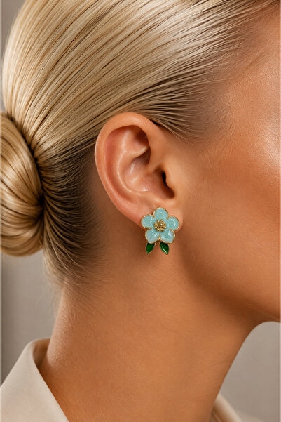 Jack Ferrero Flore Mineli Gold Color Nail Earrings