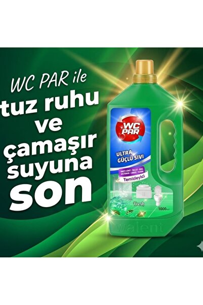 Walent Wcpar 1000 GR 3 Adet Ultra Güçlü Sıvı Pembe Düşler Fresh Beyaz Sabun Kokulu Duşakabin Derz Fayans Klozet Temizleyici Sihirli Su Deneme Paketi