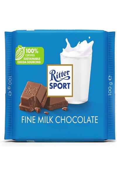 Ritter Sport FINE MILK CHOC 100G x 12