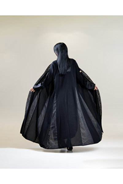 aljmal alraqi abaya عباية وسن بقماش كريب ملكي تدخيلات دانتل اسود