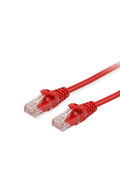 EQUIP Cablu patch Cat6A U/UTP 2xRJ45 0.15m roșu LSZH pungă de plastic