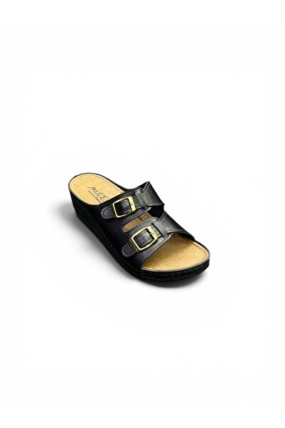 İYİSİNDEN SHOES Women's Daily Double Buckle Slippers Buckle Women's Slippers