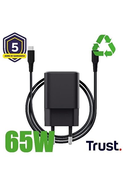 Trust LƒÅdƒìtƒÅjs Maxo Ultra-mic 65W GaN USB-C Negru + cablu de 2m 8713439260...