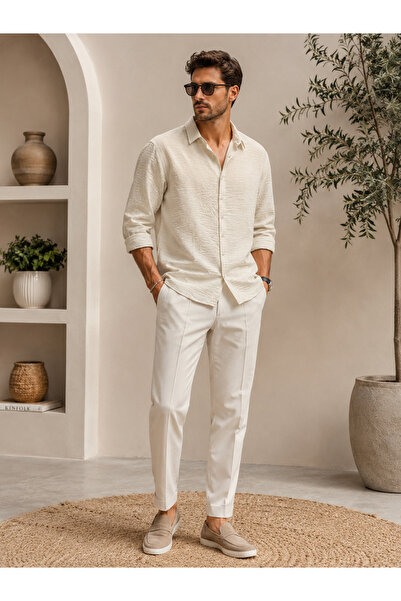 myDea Natural Linen Feel Men's Shirt – Stylish & Comfortable Summer Wear