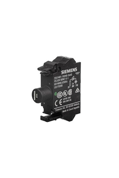 Siemens Oprawka blok LED zielony 24V AC-DC monta≈º czo≈Çowy przy≈Ç sprƒô≈ºyno...