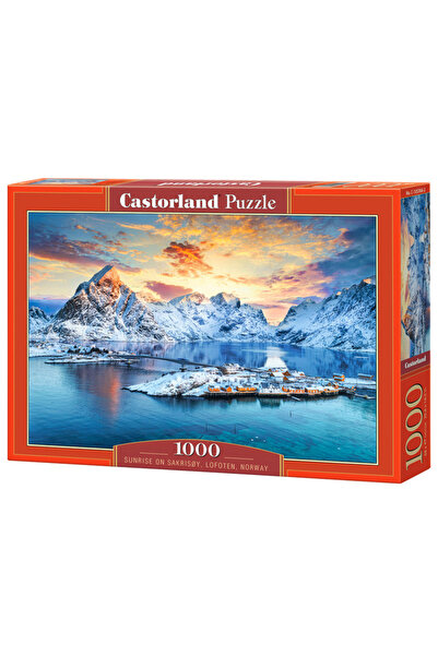Castorland Puzzle 1000 Răsărit de soare pe Sakrisoy, Lofoten CASTOR