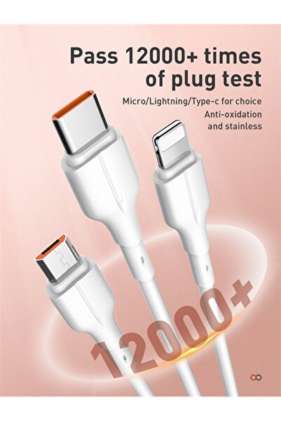 LDNIO CHARGING DATA CABLE (A-L) 25W 1M IPHONE WHITE LS841_L