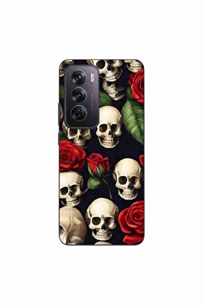 OEM Husa compatibila cu Oppo Reno12 Pro Silicon Gel Tpu Model Skulls and Roses