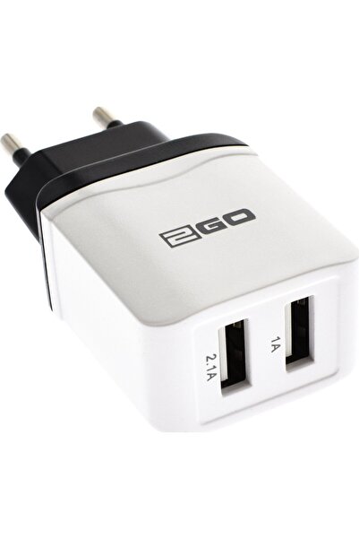ACV 2GO Încărcător 10,5W cu 2 porturi, 2x USB-A, alb