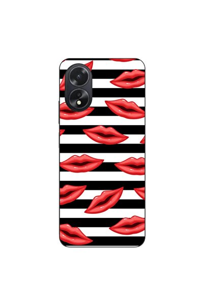 OEM Husa compatibila cu Oppo A38 4G Silicon Gel Tpu Model Striped Kisses
