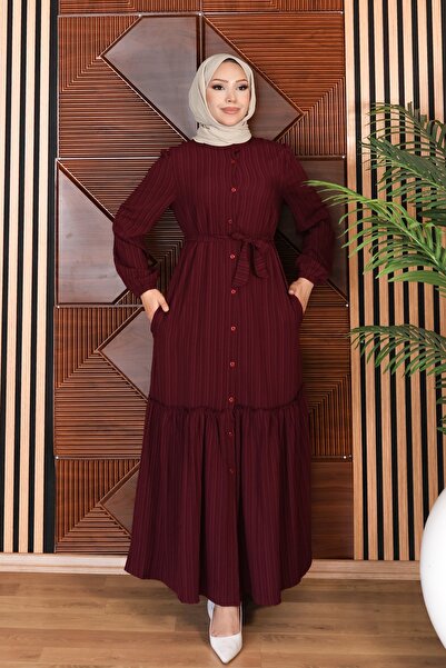 Moda MSK Φόρεμα Lara με κουμπιά και ζώνη