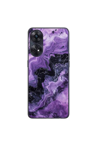 OEM Husa compatibila cu Oppo Reno8 T 4G Silicon Gel Tpu Model Abstract Purple...