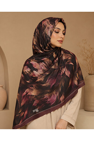 LUVINA Soft Women's Burgundy Dried Rose / Abstract Patterned Shawl for Daily ...