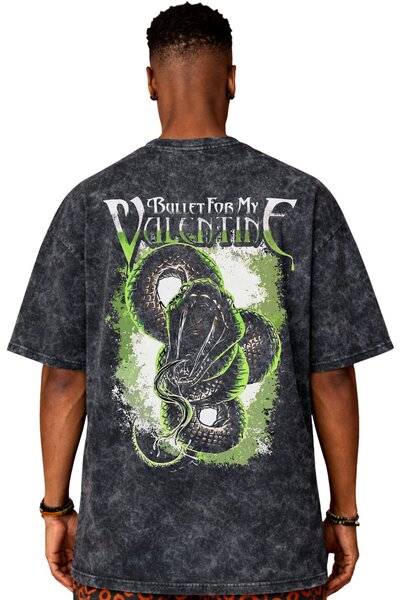 SEVBANO Tricou unisex supradimensionat, cu imprimeu, Bullet For My Valentine,...