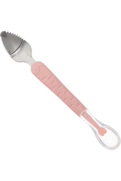 Arabest Stainless Steel Self-Feeding Spoon,Soft Silicone Fruit Mud Spoon for ...