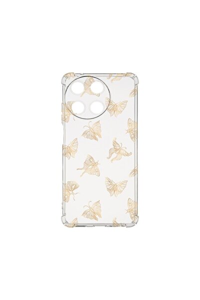 bestcase Αντικραδασμική Θήκη 1.5MM, Συμβατή με Realme 11 4G, Χρυσή Πεταλούδα,...