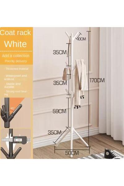 Choice1 WHITE Easy To Assemble Floor Standing Irregular Hangers, Office Wroug...