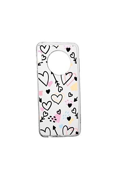 bestcase Θήκη σιλικόνης συμβατή με Huawei Mate 30, Σχέδιο με σύμβολα αγάπης, ...