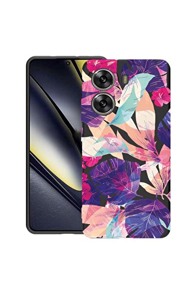 bestcase Калъф за Poco X7 Pro 5G, Тропически цветя, Тънък силиконов 0.8ММ, Пр...