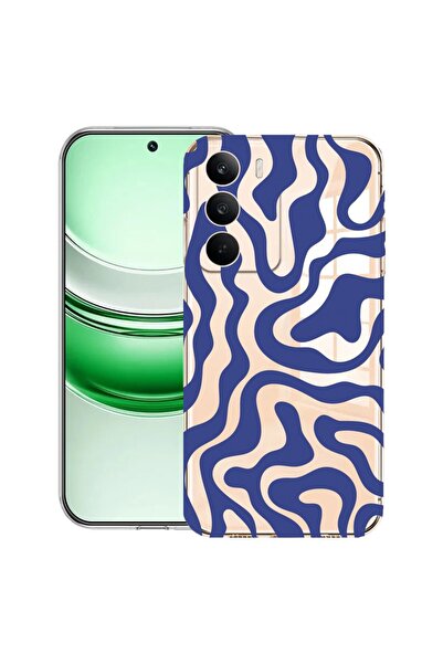 bestcase ¬Æ Husa Clear Silicon pentru Realme C71, Blue Abstract Line, 2041144...