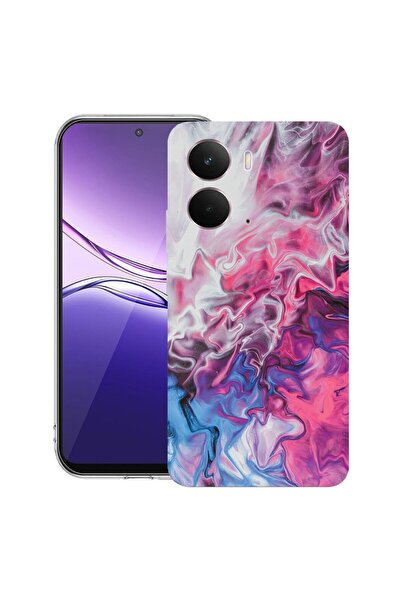 bestcase Husă pentru Realme P3 cu design Marble Pink and Blue, din silicon tr...
