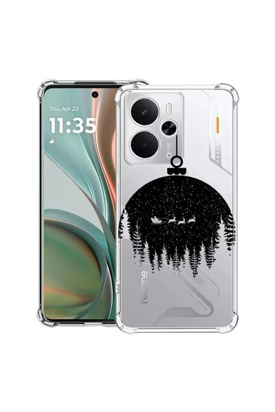 bestcase ¬Æ Husa Anti Shock Съвместим с Poco M7 Pro 5G, с дизайн Коледен глоб...