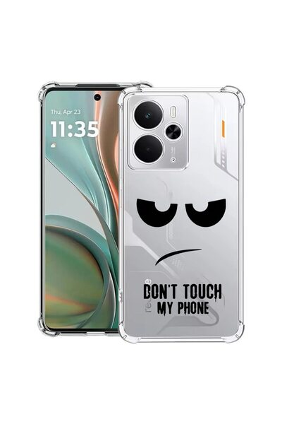 bestcase Husă pentru Realme 14 5G cu design „Nu-mi atinge telefonul”, antișoc...