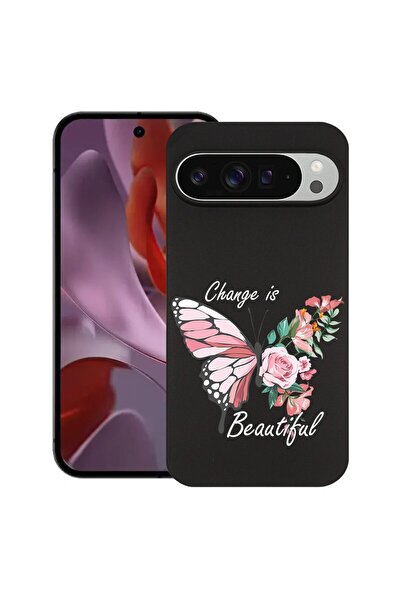 bestcase ¬Æ Husa Slim Silicon pentru Google Pixel 9 Pro, Change is Beutiful, ...