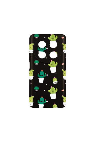 bestcase Λεπτή Θήκη Σιλικόνης 0.8MM, Συμβατή με Huawei Nova 12i, Σχέδιο Κάκτο...