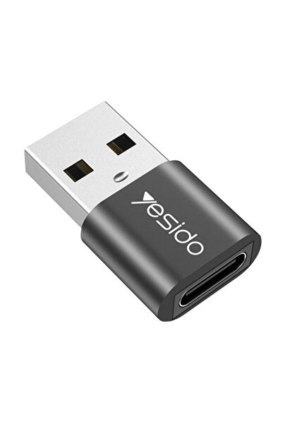 Yesido Αντάπτορας USB σε Type-C OTG, Μαύρος